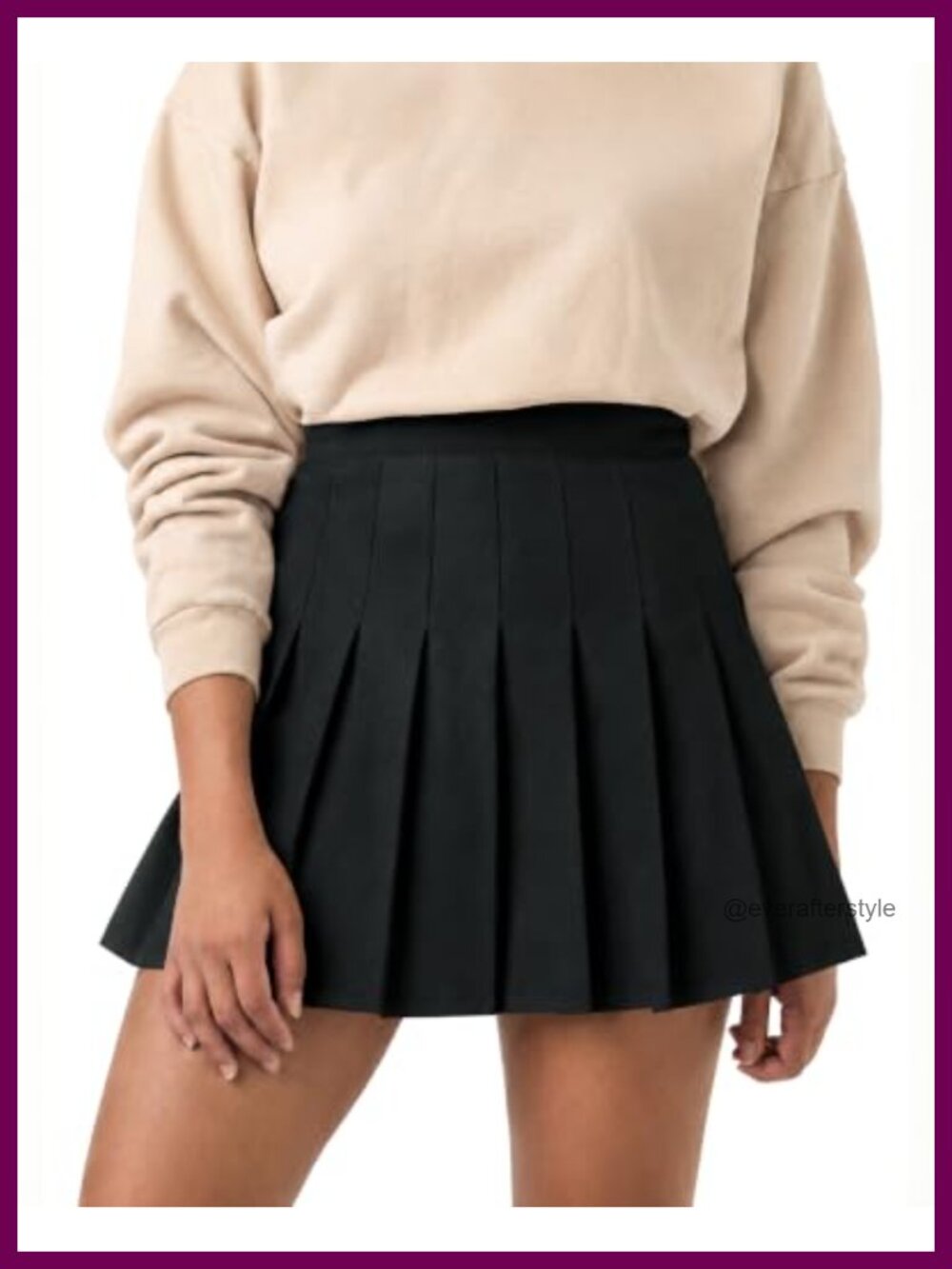 Pleated A-Line Mini Tennis Skirt with Built-In Shorts High Waist